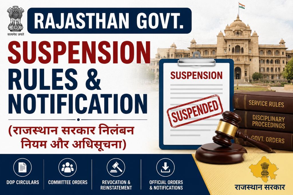 Rajasthan Govt. Suspension Rules & Notification